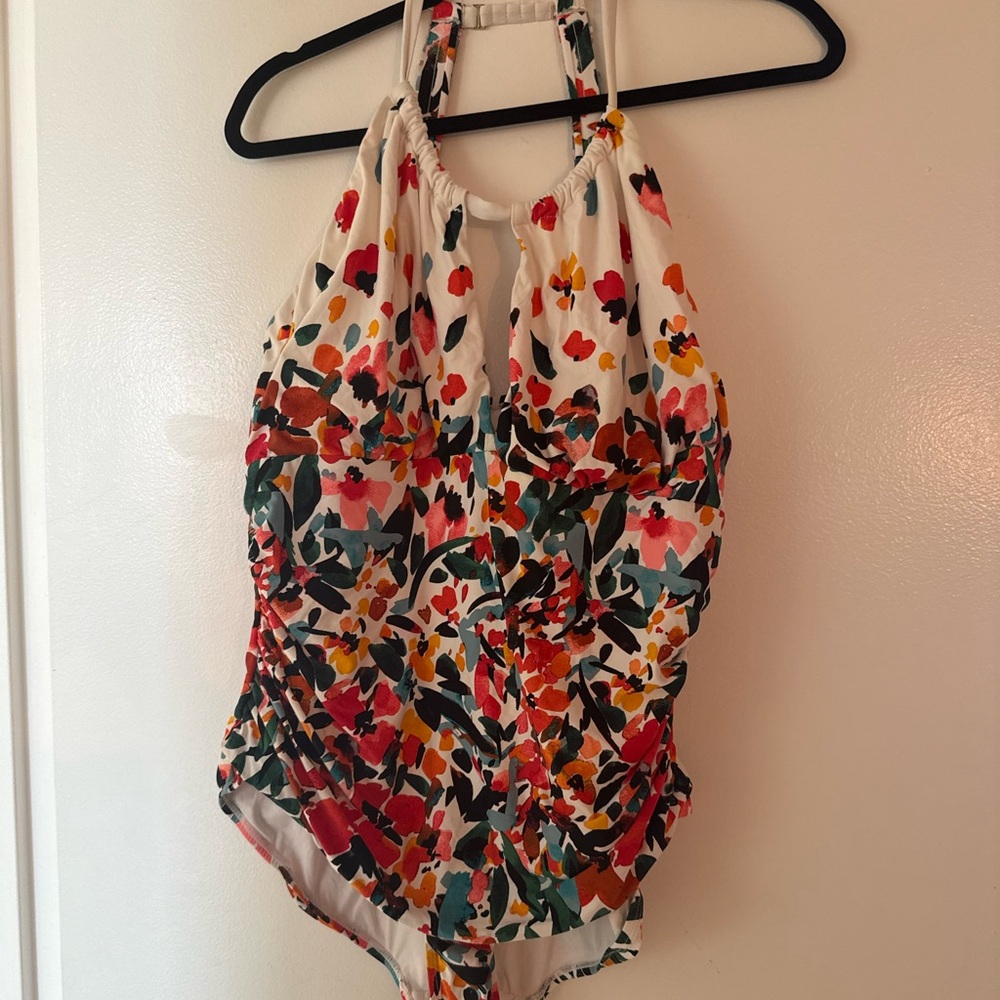 Anne Cole Multicolor Floral Swimsuit 18W